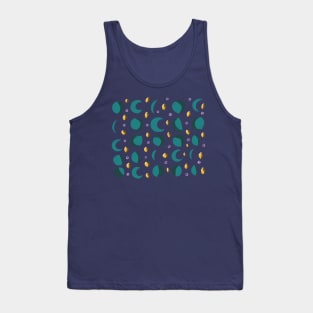 green  moons on orange sky Tank Top